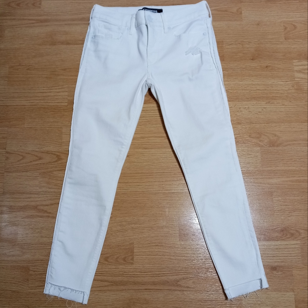 Express white jean leggings. Size 2 Petite  EUC.
